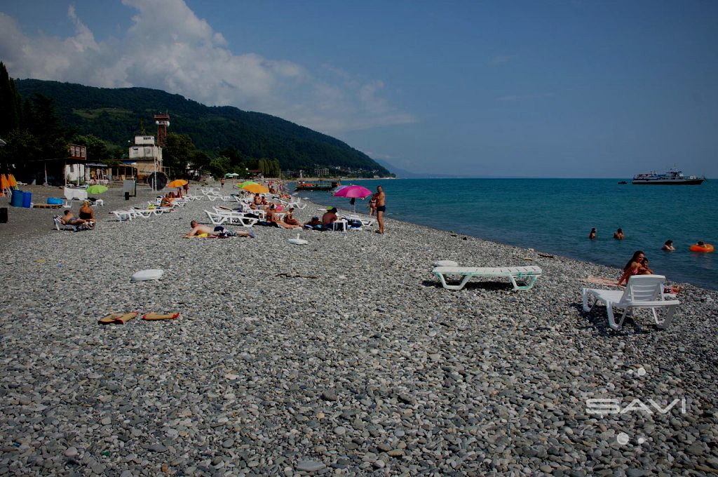 Цандрыпш посёлок море Абхазия