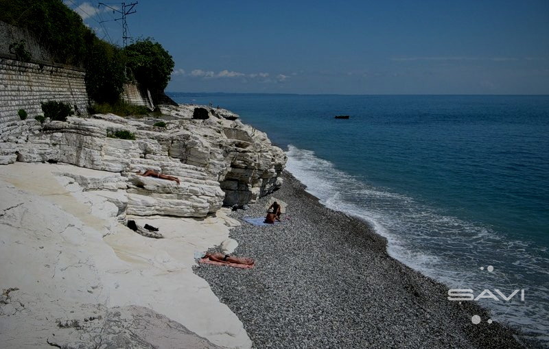 Цандрыпш посёлок море Абхазия