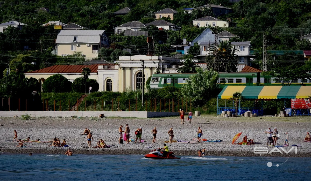 Цандрыпш посёлок море Абхазия