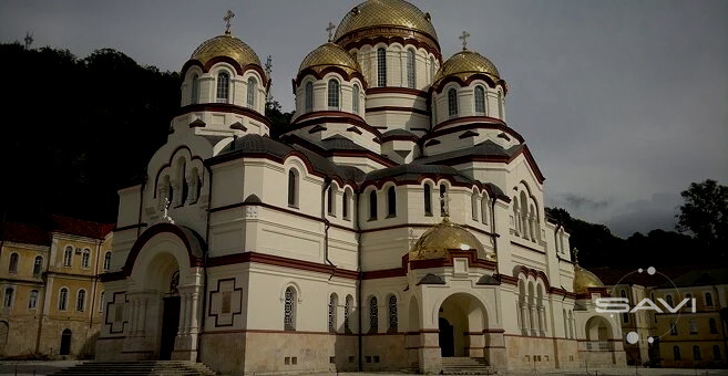 Новый Афон монастырь панорама Абхазия