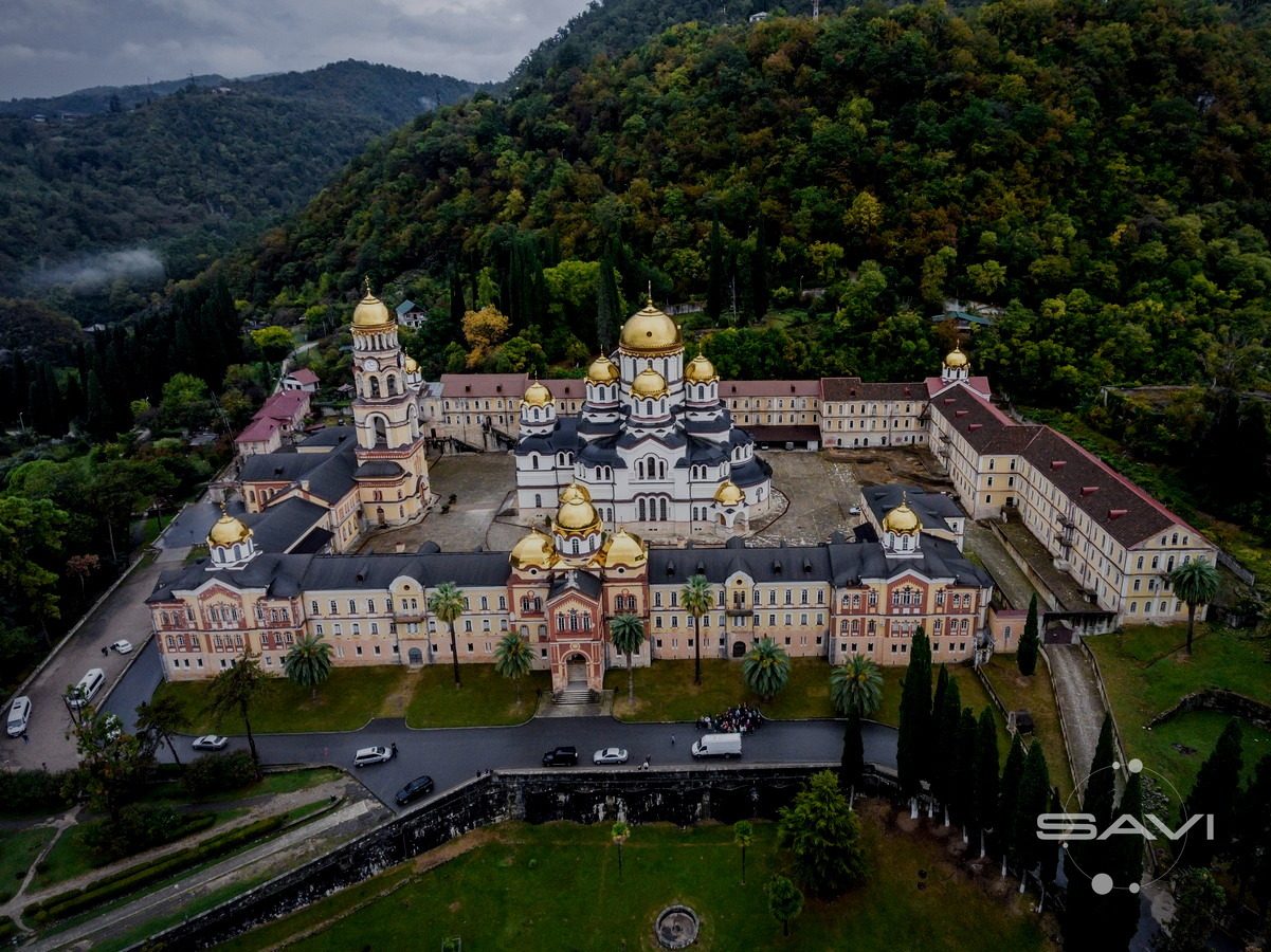 Новый Афон монастырь панорама Абхазия