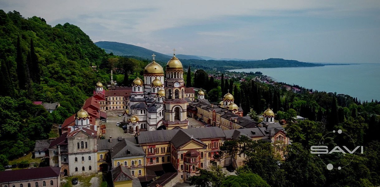 Новый Афон монастырь панорама Абхазия