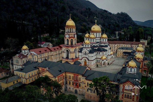 Новый Афон монастырь панорама Абхазия