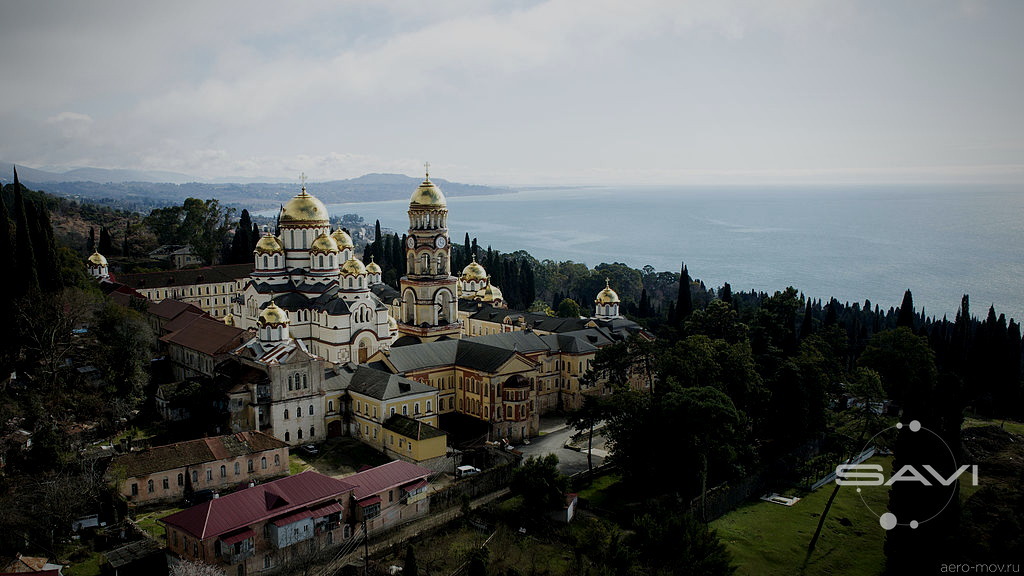 Новый Афон монастырь панорама Абхазия
