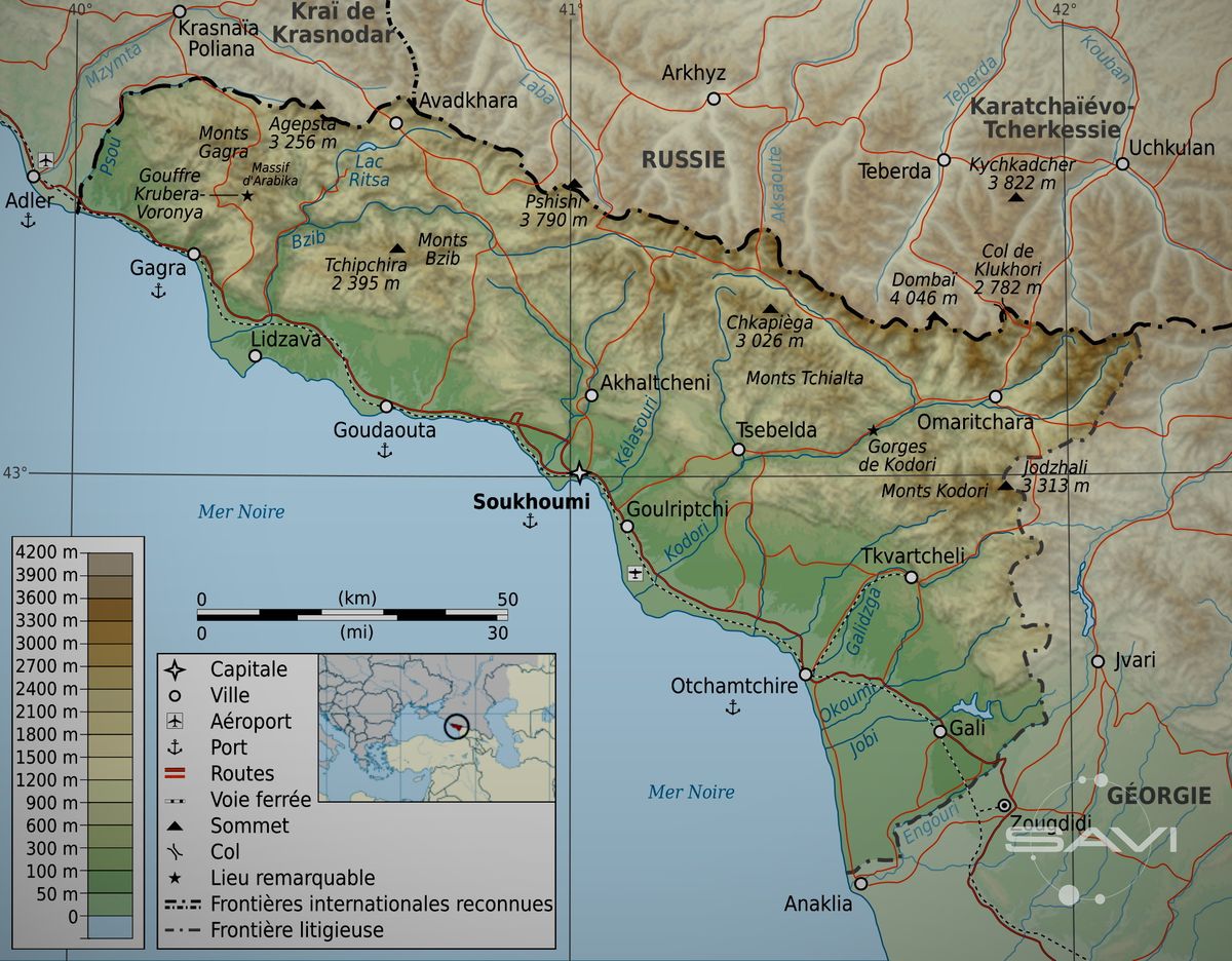 Абхазия map fr